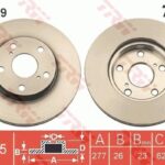 Диск тормозной передний TOYOTA COROLLA, AURIS (E18 TRW