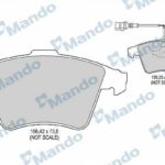 Колодки тормозные дисковые перед MANDO