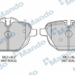 Колодки тормозные дисковые зад MANDO