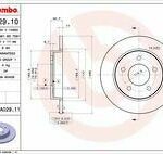 Диск тормозной задний невентилируемый 265мм BREMBO