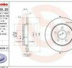 Диск тормозной задний невентилируемый BREMBO
