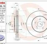Диск тормозной передний вентилируемый PVT BREMBO
