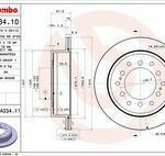 Диск тормозной передний вентилируемый BREMBO