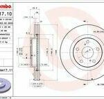 Диск тормозной передний вентилируемый BREMBO