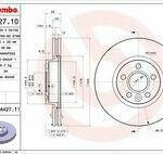 Диск тормозной передний вентилируемый BREMBO