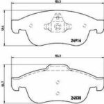 Колодки тормозные дисковые перед BREMBO