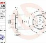 Диск тормозной задний невентилируемый 270мм BREMBO
