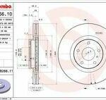 Диск тормозной задний вентилируемый BREMBO