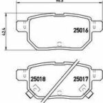 Колодки тормозные дисковые зад BREMBO