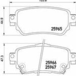 Колодки тормозные дисковые зад BREMBO