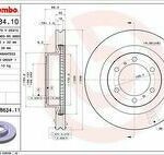 Диск тормозной передний вентилируемый BREMBO