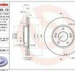 Диск тормозной передний вентилируемый 280мм BREMBO