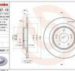 Диск тормозной задний невентилируемый 302мм BREMBO