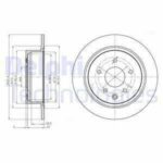 Диск тормозной (2шт в уп) DELPHI