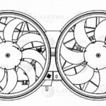 Э/вентилятор охл. для а/м Nissan Murano II (Z52) (14-) 3.5i (2 вент.) (с кожухом) (LFK 1442) LUZAR