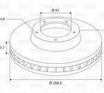 Диск тормозной VALEO
