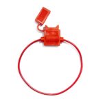 Держатель флажкового предохранителя прямоугольный влагостойкий красный (16 AWG) FU-AI818-16AW ABRO