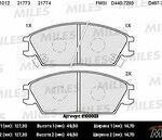 Колодки тормозные передние (без датчика) (Смесь Semi-Metallic) (HYUNDAI ACCENT II, GETZ) (TRW GDB3331) E100003 MILES