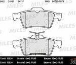 Колодки тормозные задние (без датчика) (Смесь Semi-Metallic) FORD FOCUS II/III/MAZDA 3/OPEL VECTRA C/ VOLVO S40 (TRW GDB1621) E110005 MILES