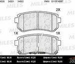 Колодки тормозные задние (без датчика) (Смесь Semi-Metallic) (KIA CEE'D II, CERATO II, HYUNDAI IX35, IX20, I30, SONATA V-VI) (TRW GDB3421) E110009 MILES