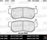 Колодки тормозные задние (без датчика) (Смесь Semi-Metallic) (HYUNDAI ELANTRA (XD, HD), GETZ, SANTA FE, SONATA IV-V) (TRW GDB3284) E110011 MILES
