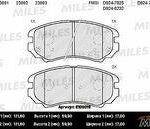 Колодки тормозные передние (без датчика) (Смесь Semi-Metallic) (HYUNDAI SONATA V, TUCSON (JM), KIA SOUL (AM)) (TRW GDB3352) E100019 MILES