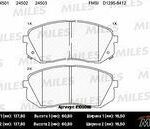 Колодки тормозные передние (без датчика) (Смесь Semi-Metallic) HYUNDAI ix35 10-/KIA SPORTAGE 10-/CARENS 02- (TRW GDB3461) E100055 MILES