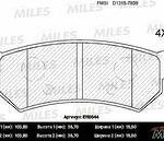 Колодки тормозные дисковые зад MILES