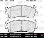 Колодки тормозные передние (без датчика) (Смесь Semi-Metallic) KIA CLARUS 96-/RIO/SHUMA 00-/SPECTRA (ИЖ) (TRW GDB3285) E100024 MILES