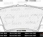 Колодки тормозные задние (без датчика) (Смесь Semi-Metallic) (TOYOTA CAMRY (V40, V50), RAV4 III) (TRW GDB3426) E110060 MILES