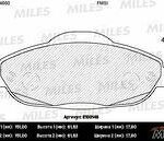 Колодки тормозные дисковые перед MILES E100145