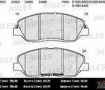 Колодки тормозные передние (без датчика) (Смесь Semi-Metallic) (HYUNDAI SANTA FE I-III, KIA SORENTO II, SSANYONG ACTYON II) (TRW GDB3418) E100148 MILES