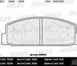 Колодки тормозные (с установленной пружиной) задние (без датчика) (Смесь Semi-Metallic) MAZDA 6 02/323 96/626 9202 (TRW GDB3311) E110149 MILES