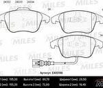 Колодки тормозные передние (с датчиком) (Смесь Low-Metallic) (AUDI Q3 (8U), VW SHARAN (7N), TIGUAN (5N_)) (TRW GDB1762) E400186 MILES
