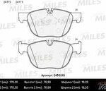 Колодки тормозные передние (без датчика) (Смесь Low-Metallic) (BMW X5 E70 07-/X6 E71 08-) (TRW GDB1726) E400245 MILES