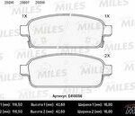 Колодки тормозные задние (без датчика) (Смесь Low-Metallic) (CHEVROLET CRUZE (J30_), ORLANDO, OPEL ASTRA J , MOKKA) (TRW GDB1844) E410056 MILES