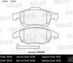 Колодки тормозные передние (без датчика + болты) (Смесь Low-Metallic) (CITROEN BERLINGO II, PEUGEOT PARTNER TEPEE) (TRW GDB1690) E400093 MILES