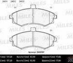 Колодки тормозные передние (без датчика) (Смесь Low-Metallic) (HYUNDAI Elantra 1.6-2.0 (XD) 03-) (TRW GDB3378) E400197 MILES