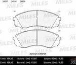 Колодки тормозные передние (без датчика) (Смесь Low-Metallic) (HYUNDAI H1 (TQ), KIA CARNIVAL III (VQ)) (TRW GDB3448) E400104 MILES