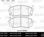 Колодки тормозные передние (без датчика) (Смесь Low-Metallic) HYUNDAI ix35 10-/KIA SPORTAGE 10-/CARENS 02- (TRW GDB3461) E400055 MILES