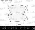 Колодки тормозные задние (без датчика) (Смесь Low-Metallic) HYUNDAI SANTA FE (CM) 2.2D 09-/KIA SORENTO (XM) 09- (TRW GDB3499) E410191 MILES