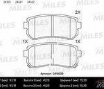 Колодки тормозные задние (без датчика) (Смесь Low-Metallic) (KIA CEE'D II, CERATO II, HYUNDAI IX35, IX20, I30, SONATA V-VI) (TRW GDB3421) E410009 MILES