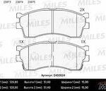 Колодки тормозные передние (без датчика) (Смесь Low-Metallic) KIA CLARUS 96-/RIO/SHUMA 00-/SPECTRA (ИЖ) (TRW GDB3285) E400024 MILES