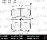 Колодки тормозные дисковые MILES