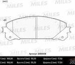 Колодки тормозные передние (без датчика) (Смесь Low-Metallic) LEXUS RX 09-/TOYOTA HIGHLANDER 07- (TRW GDB3484) E400439 MILES