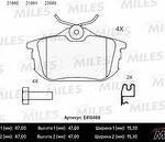 Колодки тормозные задние (без датчика + болты) (Смесь Low-Metallic) MITSUBISHI COLT 04/SMART FORFOUR 05/ VOLVO S40/V40 (TRW GDB1314) E41 MILES