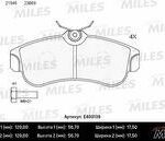 Колодки тормозные передние (без датчика + болты) (Смесь Low-Metallic) (NISSAN ALMERA N16, PRIMERA P11) (TRW GDB848) E400139 MILES