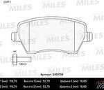 Колодки тормозные дисковые перед MILES E400108