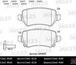 Колодки тормозные задние (без датчика + болты) (Смесь Low-Metallic) (OPEL ASTRA G, H) (TRW GDB1515) E410057 MILES