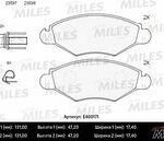 Колодки тормозные передние (без датчика) (без ABS) (Смесь Low-Metallic) PEUGEOT 206/206SW 01 (TRW GDB1500) E400171 MILES